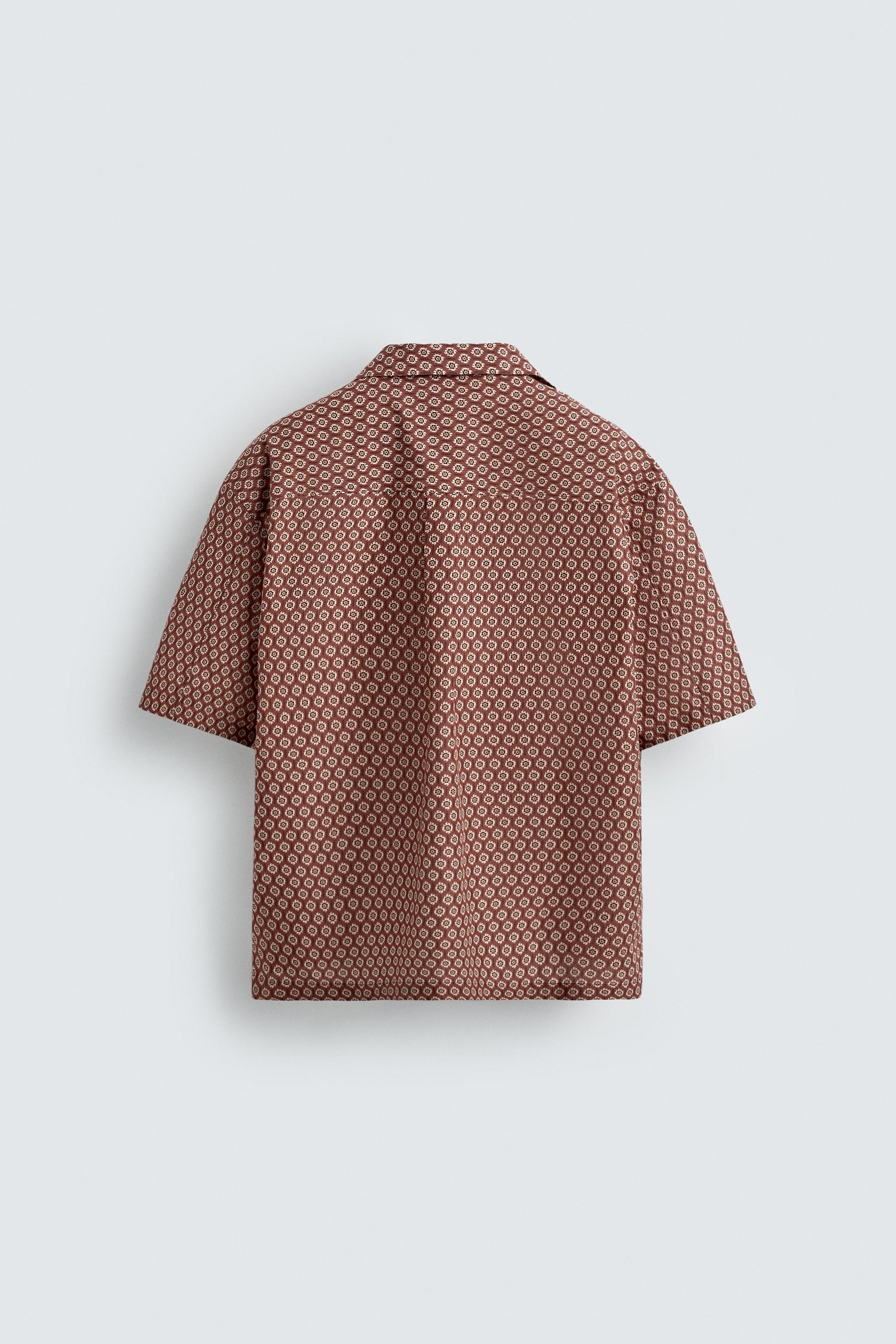 GEOMETRIC PRINT RELAXED FIT SHIRT